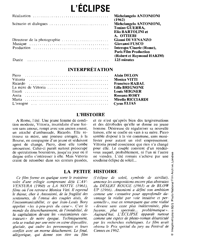 Prévisualisation du document L'ÉCLIPSE