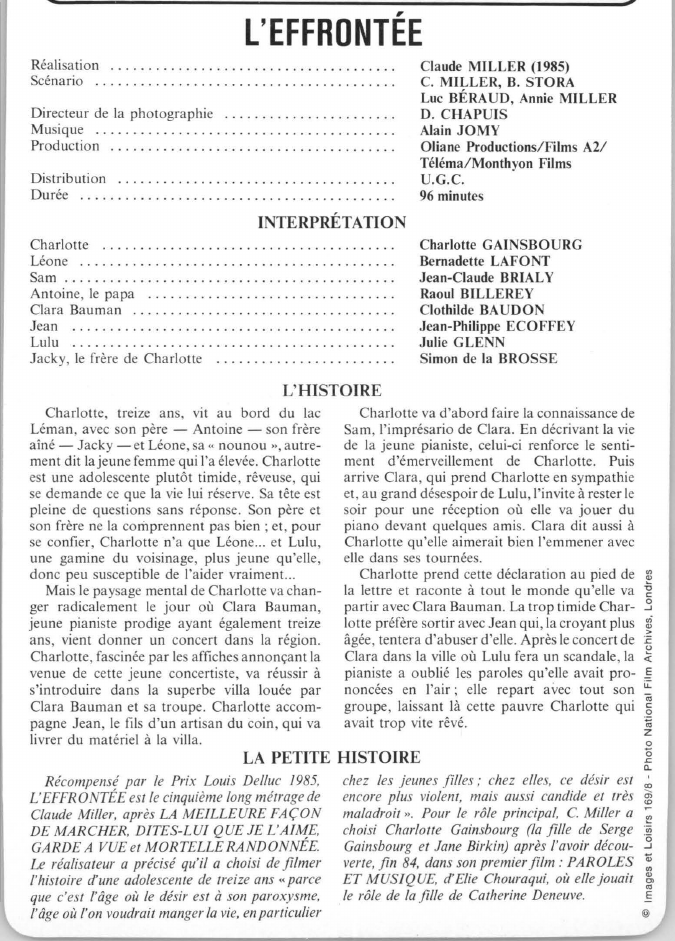 Prévisualisation du document L'EFFRONTÉE