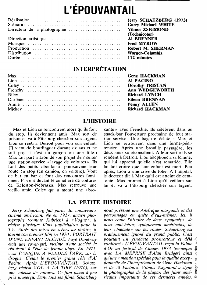 Prévisualisation du document L'ÉPOUVANTAIL