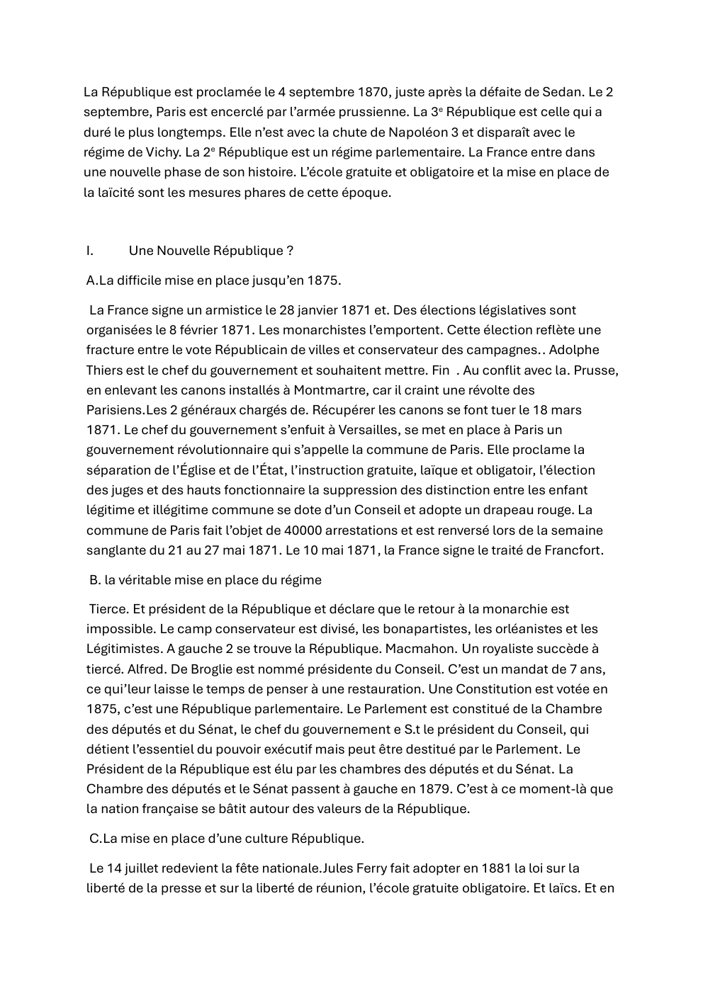 Prévisualisation du document La 3e République