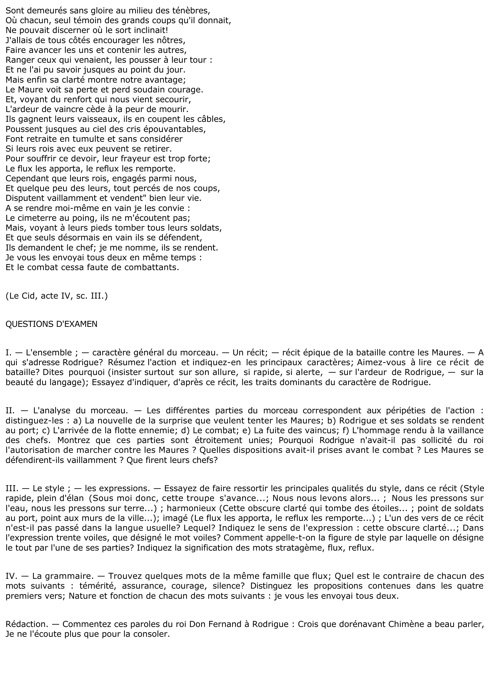 Prévisualisation du document La bataille. (Le Cid, acte IV, sc. III.) - Corneille
