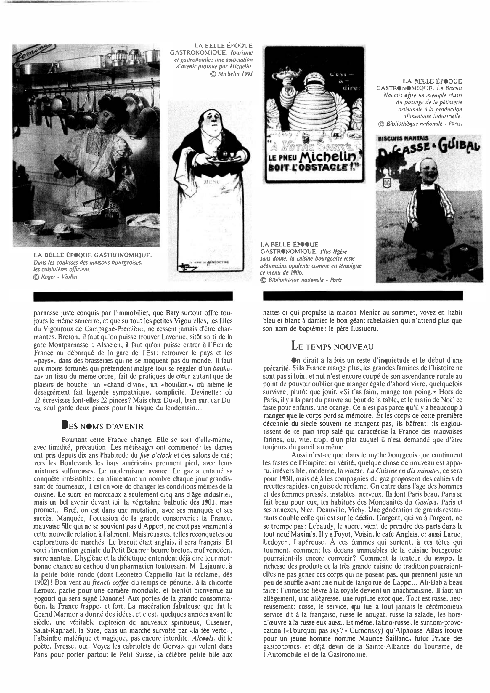 Prévisualisation du document LA BELLE ÉPOQUE  Gastronomique de 1900 à 1909 : Histoire