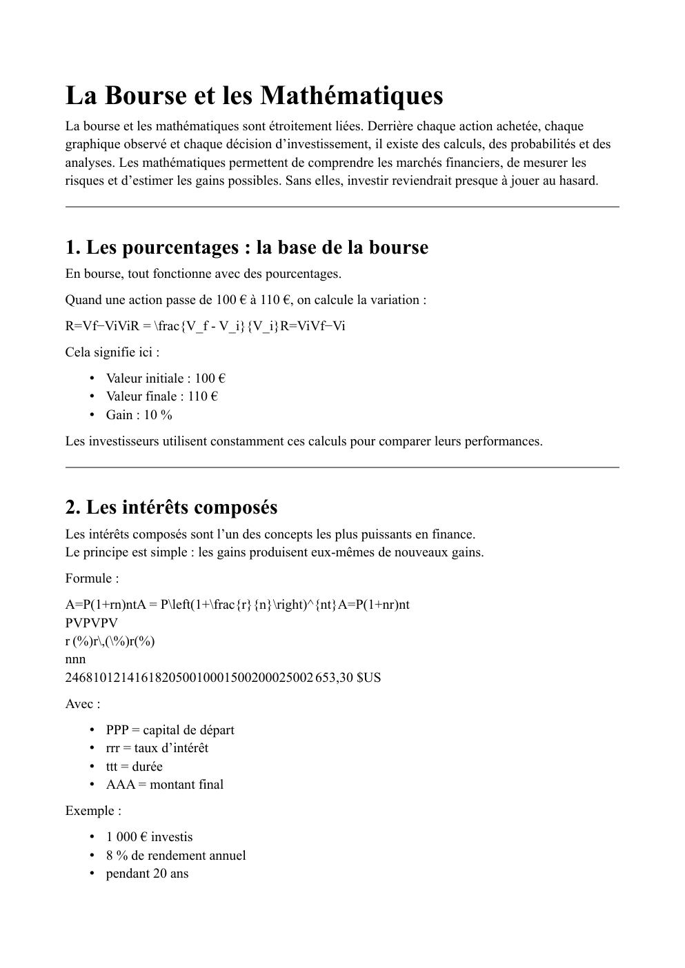 Prévisualisation du document la bourse et les maths