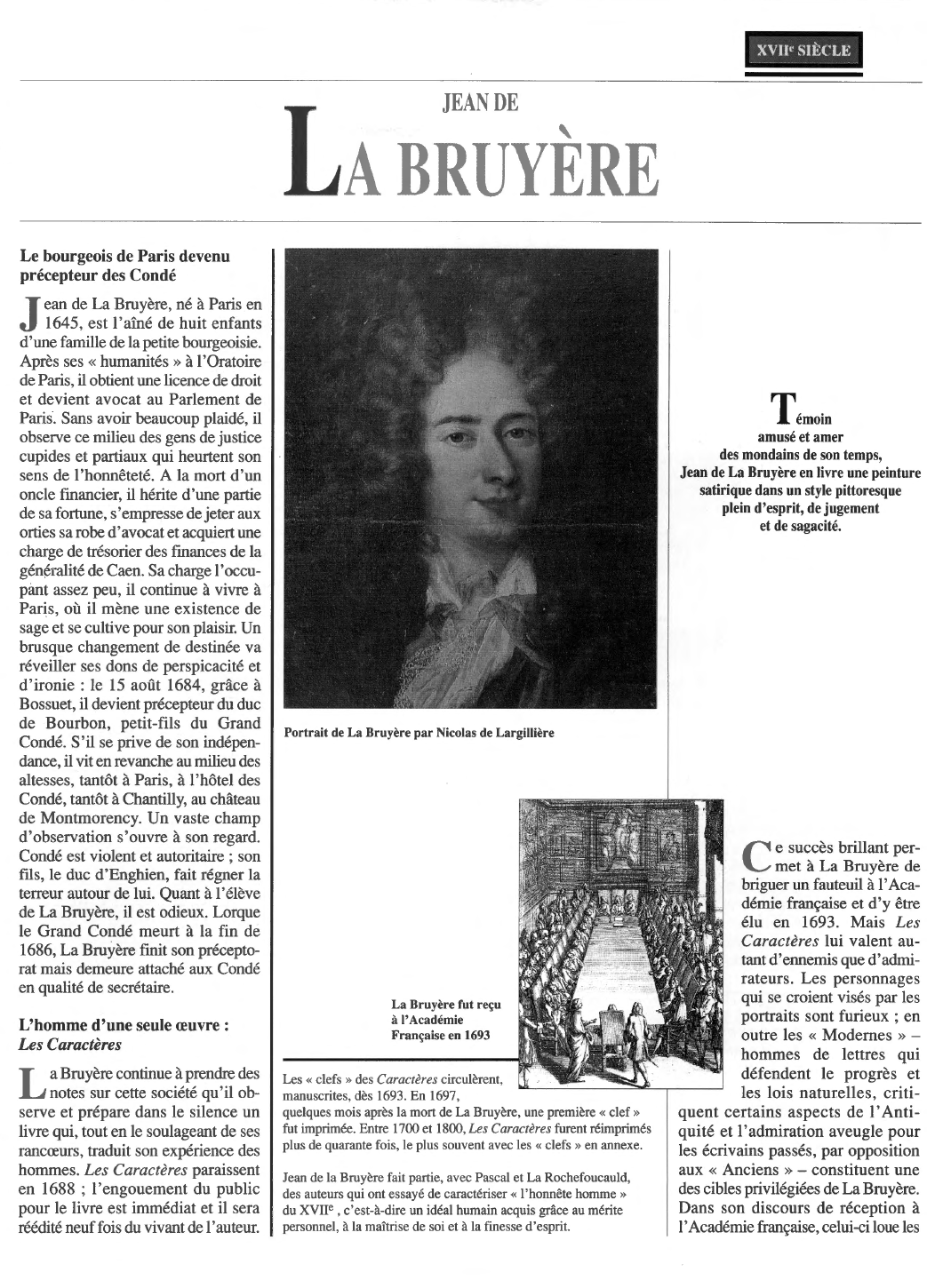 Prévisualisation du document La Bruyère