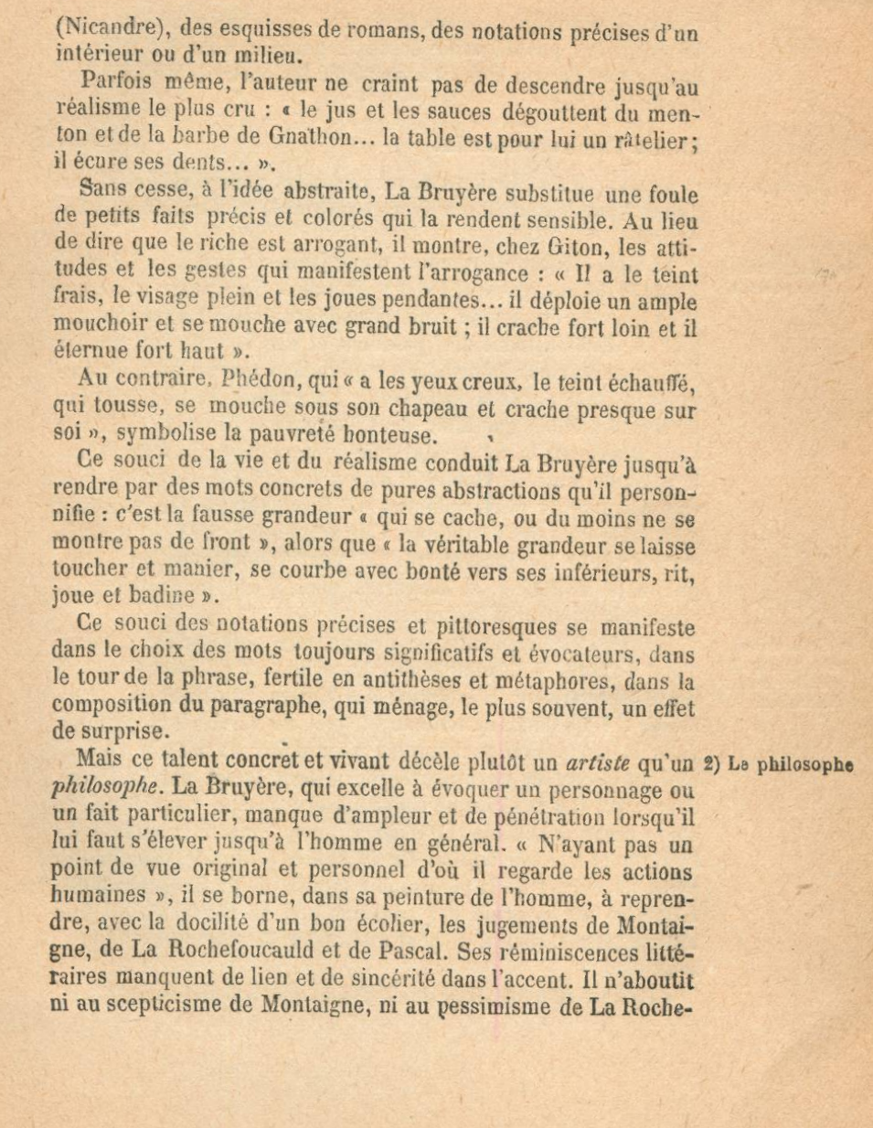 Prévisualisation du document La Bruyère était un grand peintre et n'était peut-être pas un grand philosophe. La Rochefoucauld était un philosophe et n'était peut-être pas peintre » (Vauvenargues). Expliquez et appréciez.