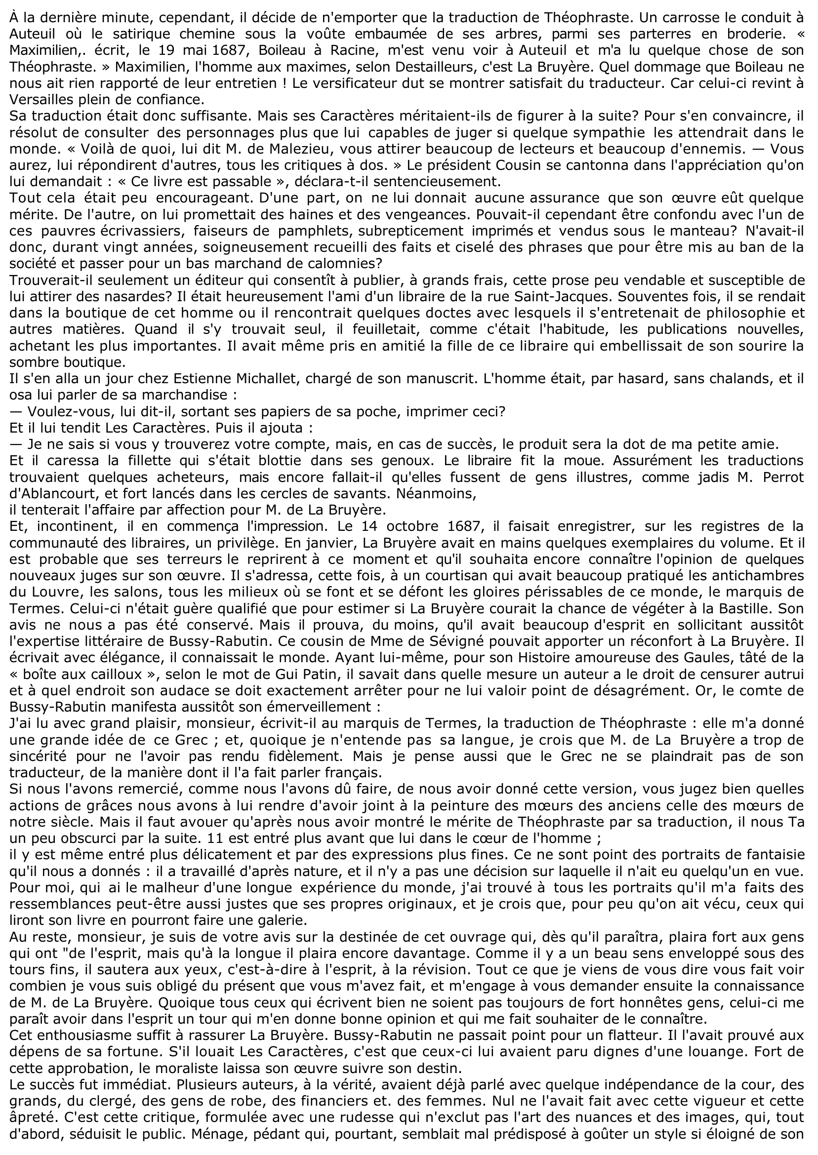 Prévisualisation du document LA BRUYÈRE GENTILHOMME DE M. LE DUC - LES « CARACTÈRES »