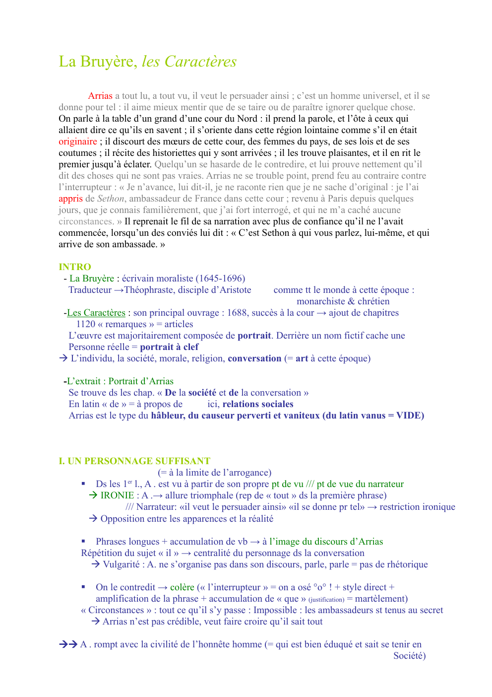 Prévisualisation du document La Bruyère, les Caractères (étude littéraire)