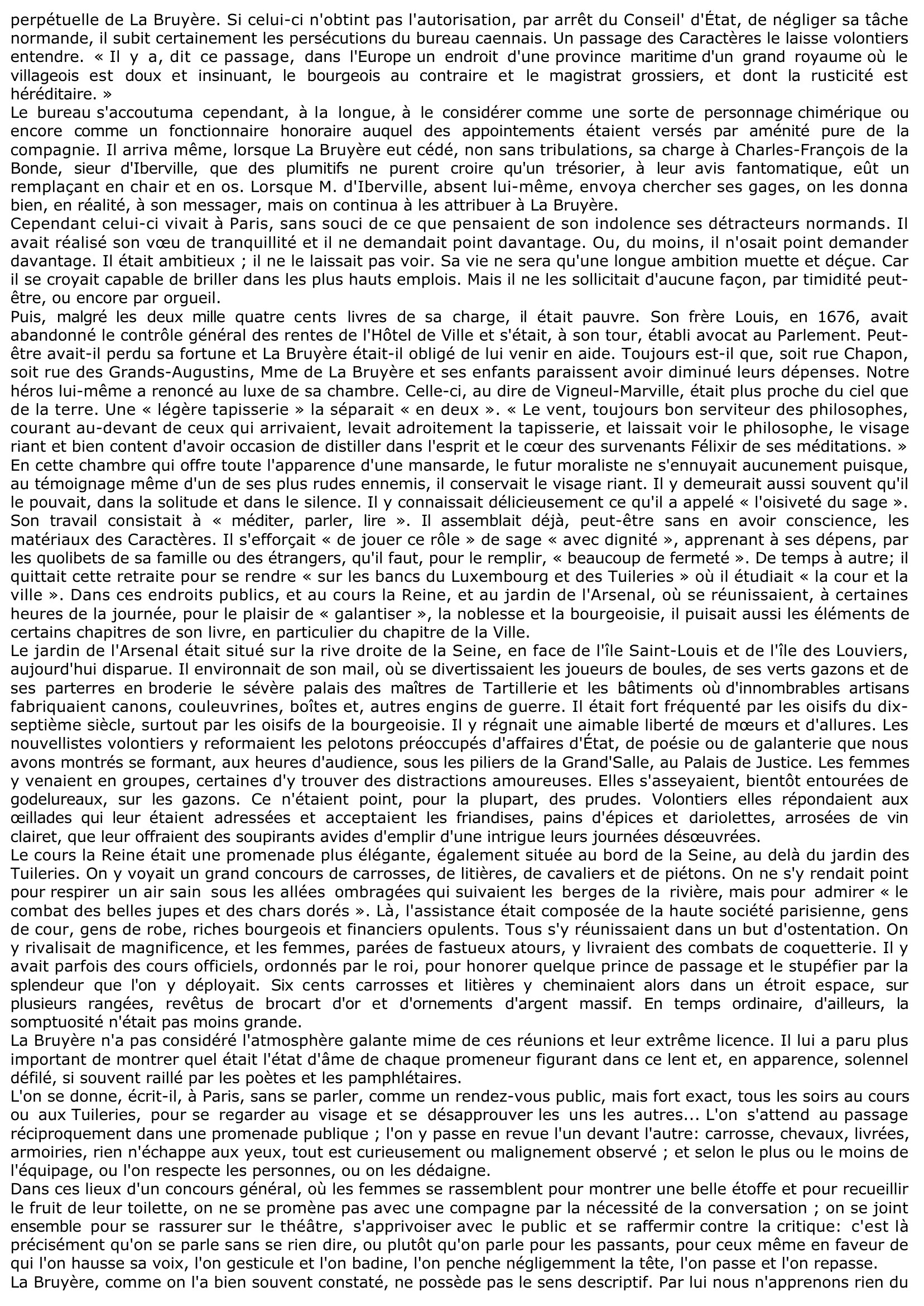 Prévisualisation du document LA BRUYÈRE TRESORIER GENERAL DES FINANCES