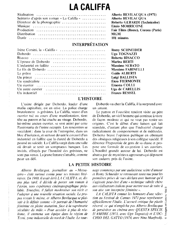 Prévisualisation du document LA CALIFFA