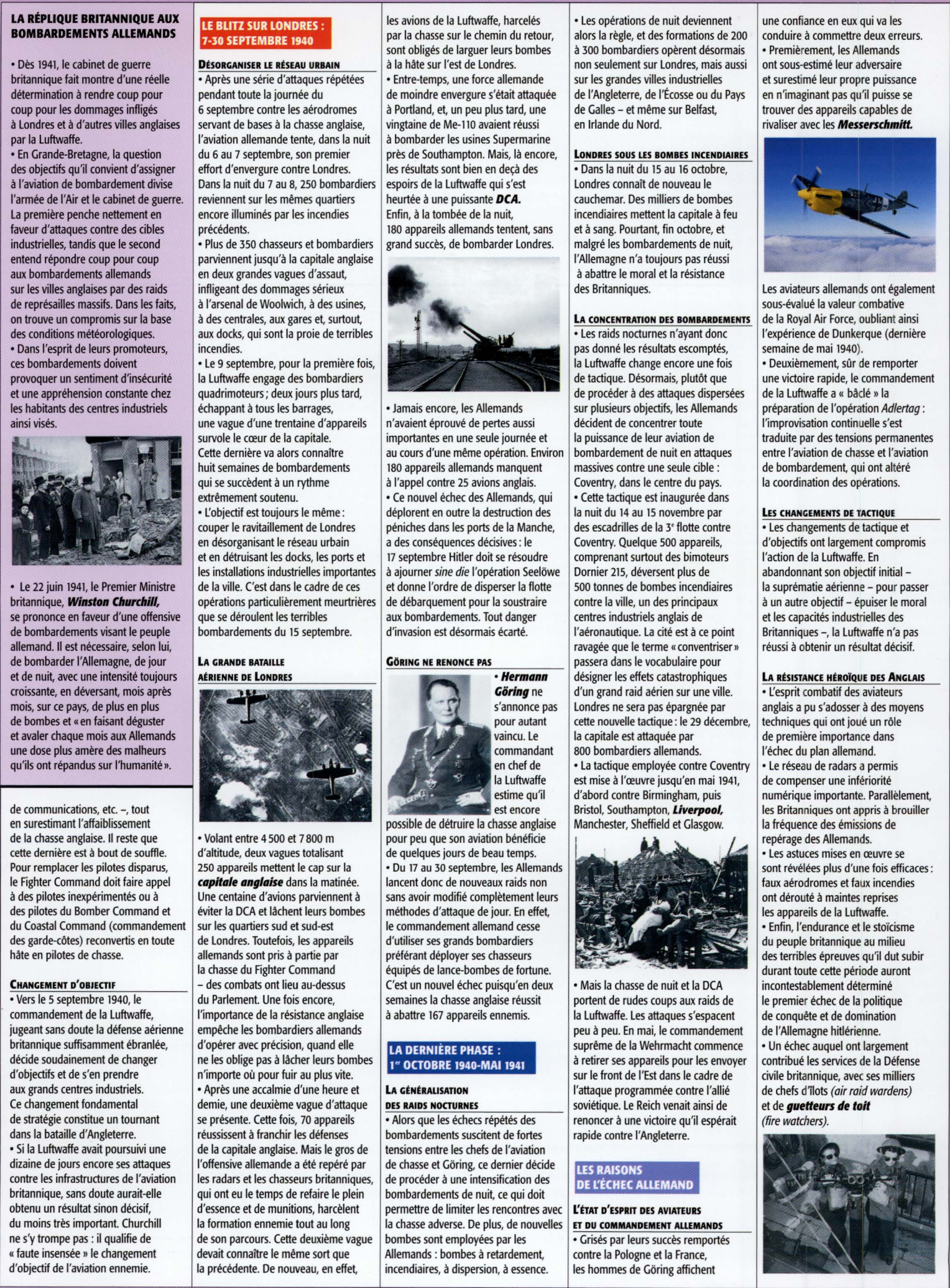 Prévisualisation du document LA CAMPAGNE D'ANGLETERRE: La Luftwaffe tenue en échec dans le ciel britannique (Travaux Personnels Encadrés – HISTOIRE & CIVILISATION - Enseignements Pratiques Interdisciplinaires)
