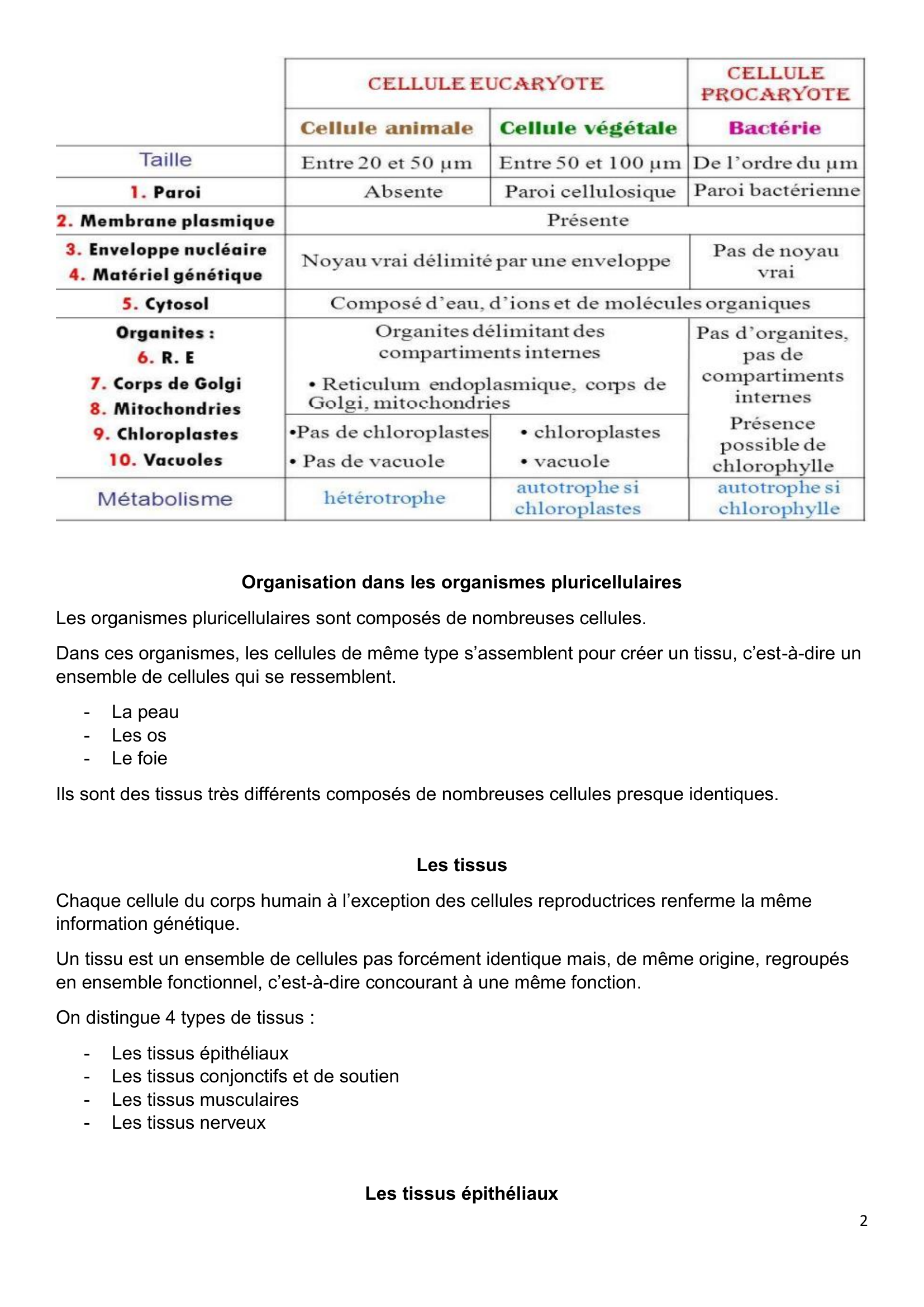 Prévisualisation du document La cellule