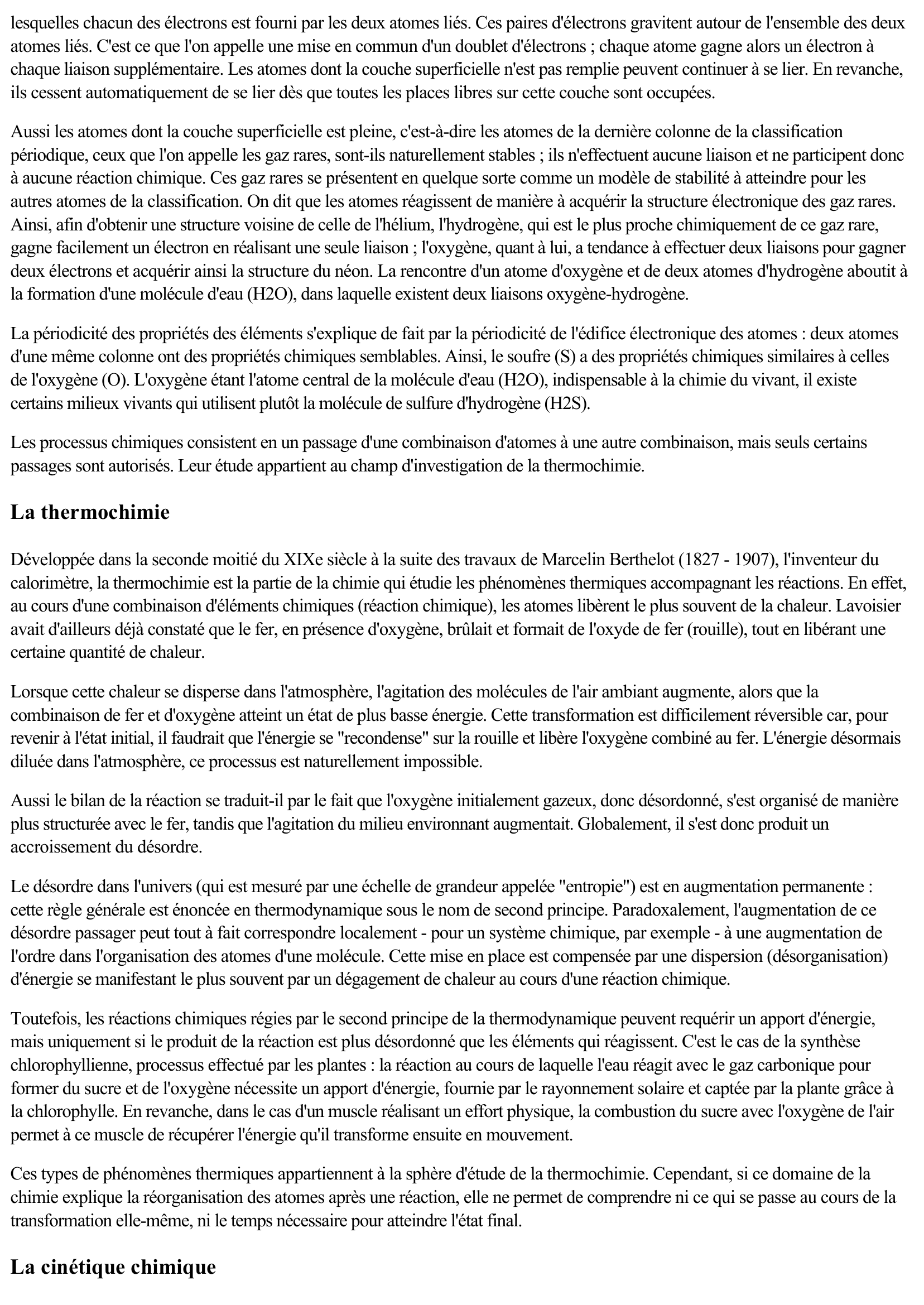 Prévisualisation du document La chimie (Sciences & Techniques)