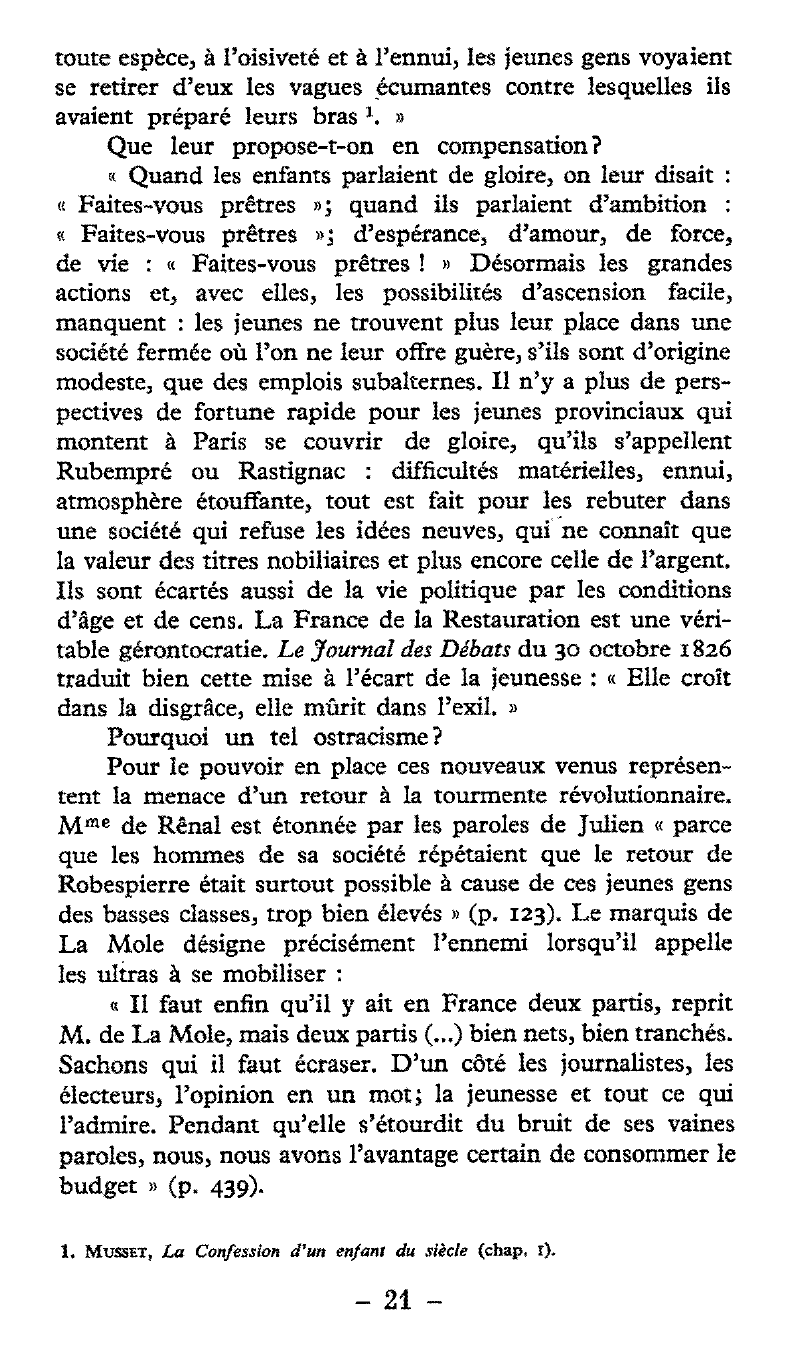 Prévisualisation du document « La chronique de 1830 » _ Le Rouge et le Noir de Stendhal