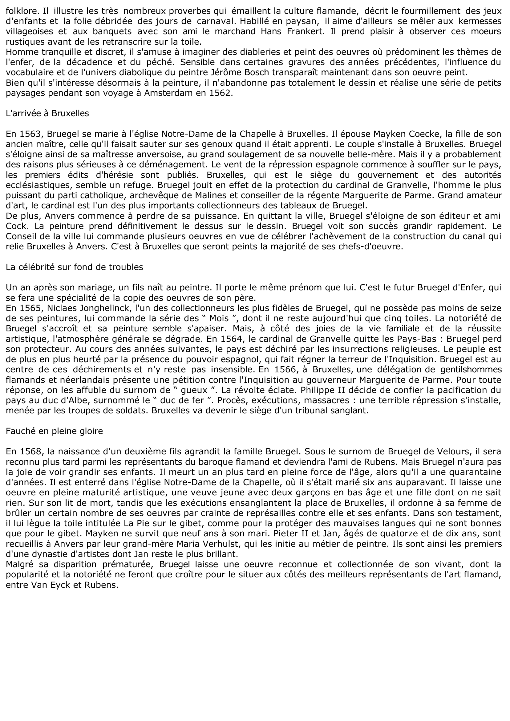 Prévisualisation du document La Chute d'Icare de Bruegel (Analyse du tableau)