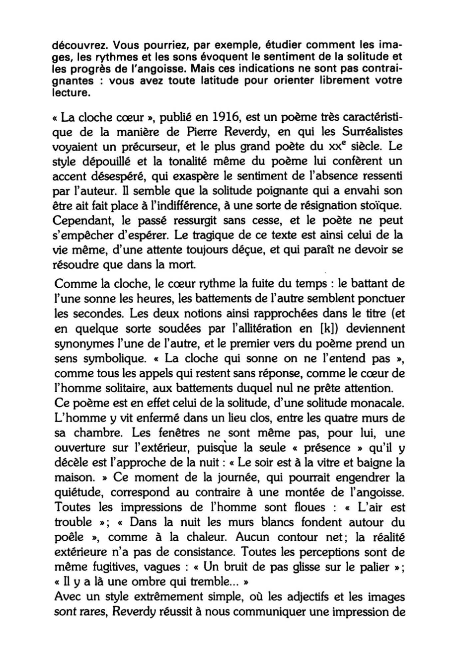 Prévisualisation du document LA CLOCHE COEUR - Pierre Reverdy, La lucarne ovale dans Plupart du temps