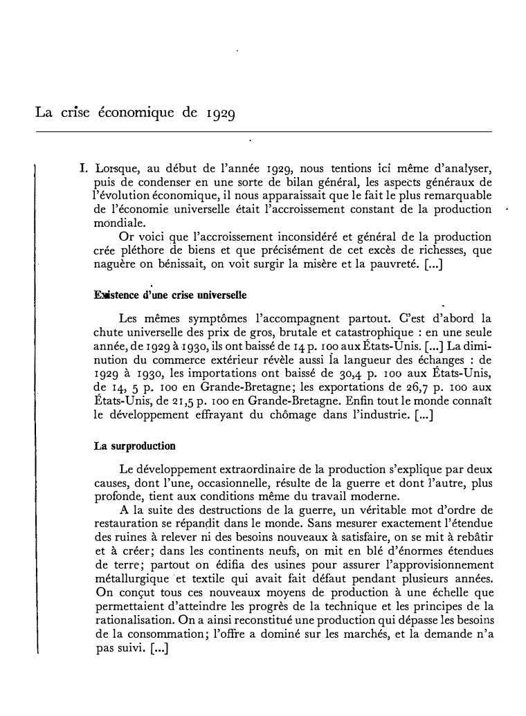 Prévisualisation du document La cnse économique de r 929

I. Lorsque, au début de l'année 1929, nous tentions 1c1 même d'analyser,
puis de...