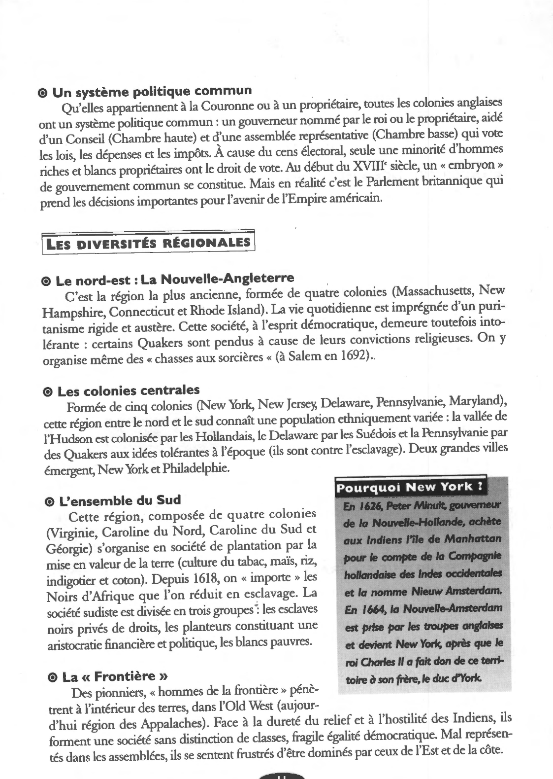 Prévisualisation du document LA COLONISATION ANGLAISE (1603 - 1763) - HISTOIRE DES ETATS-UNIS