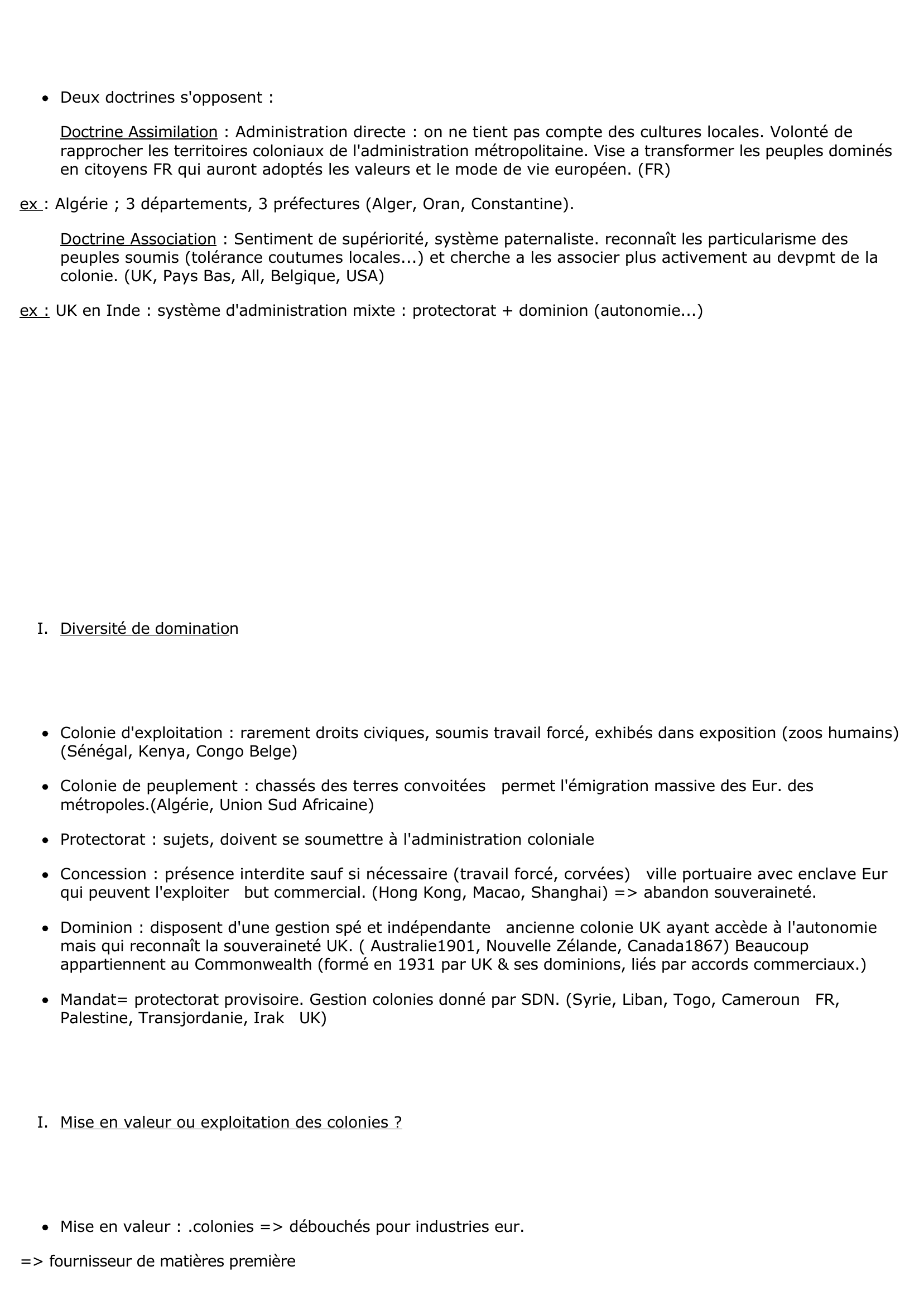 Prévisualisation du document La colonisation - Fiche bac S