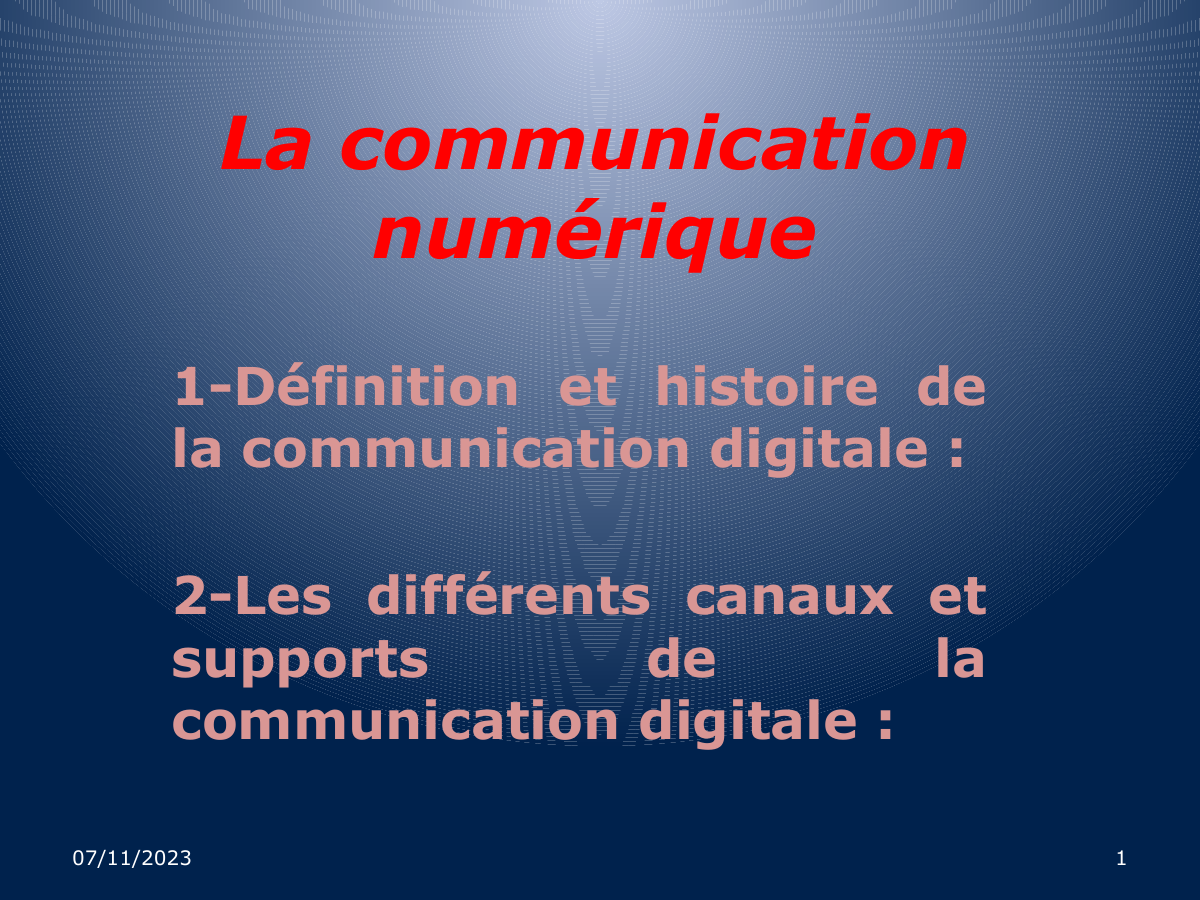 Prévisualisation du document la communication numérique
