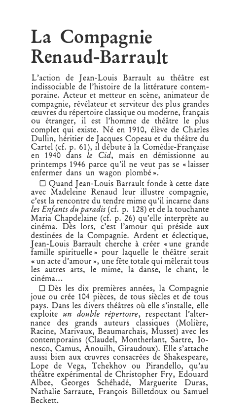 Prévisualisation du document La Compagnie Renaud-Barrault
