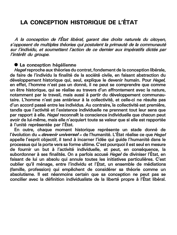 Prévisualisation du document LA CONCEPTION HISTORIQUE DE L'ÉTAT (fiche bac)