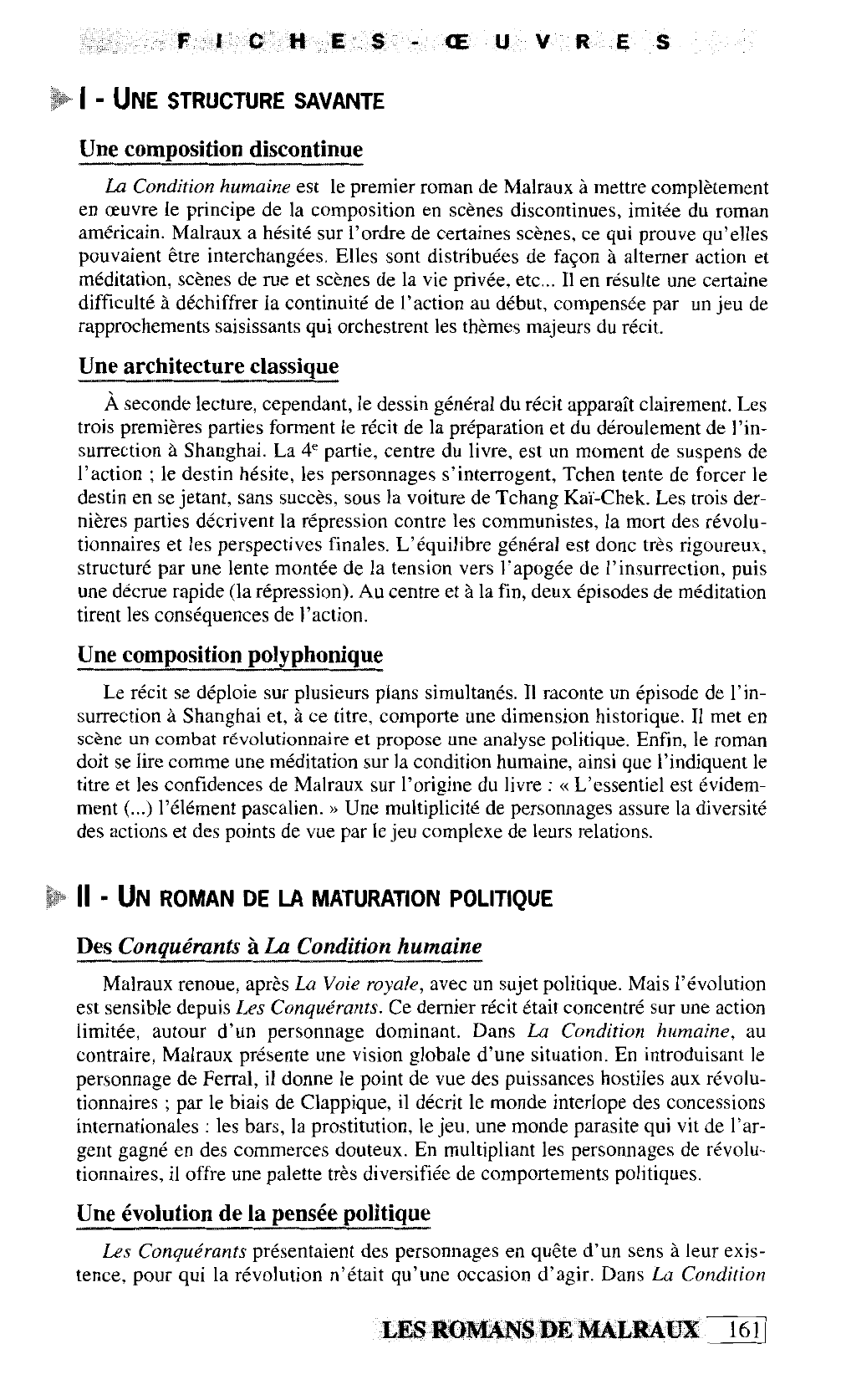 Prévisualisation du document La Condition humaine (1933) de Malraux (analyse et résumé)