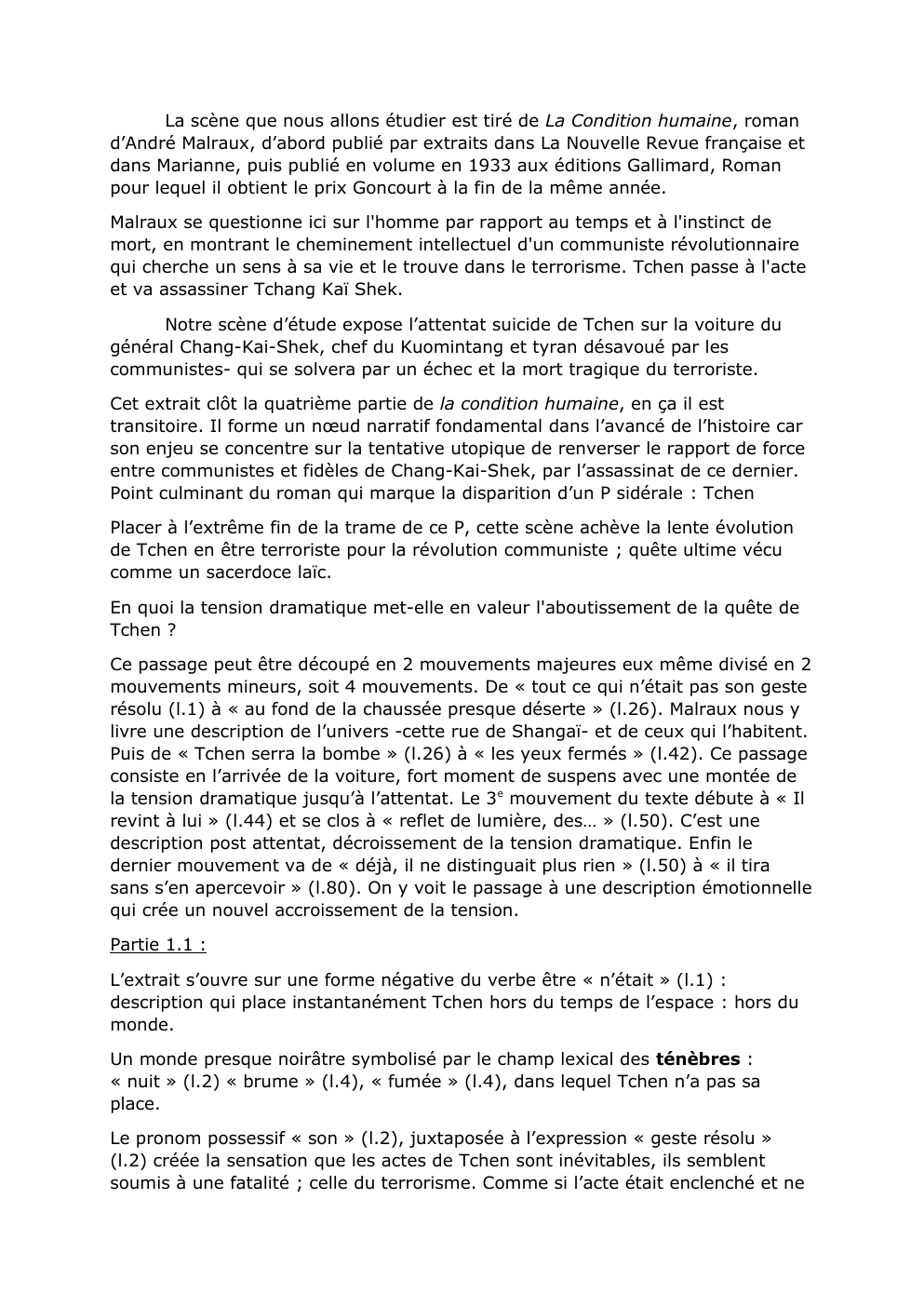 Prévisualisation du document La condition Humaine d’André Malraux - 4e partie