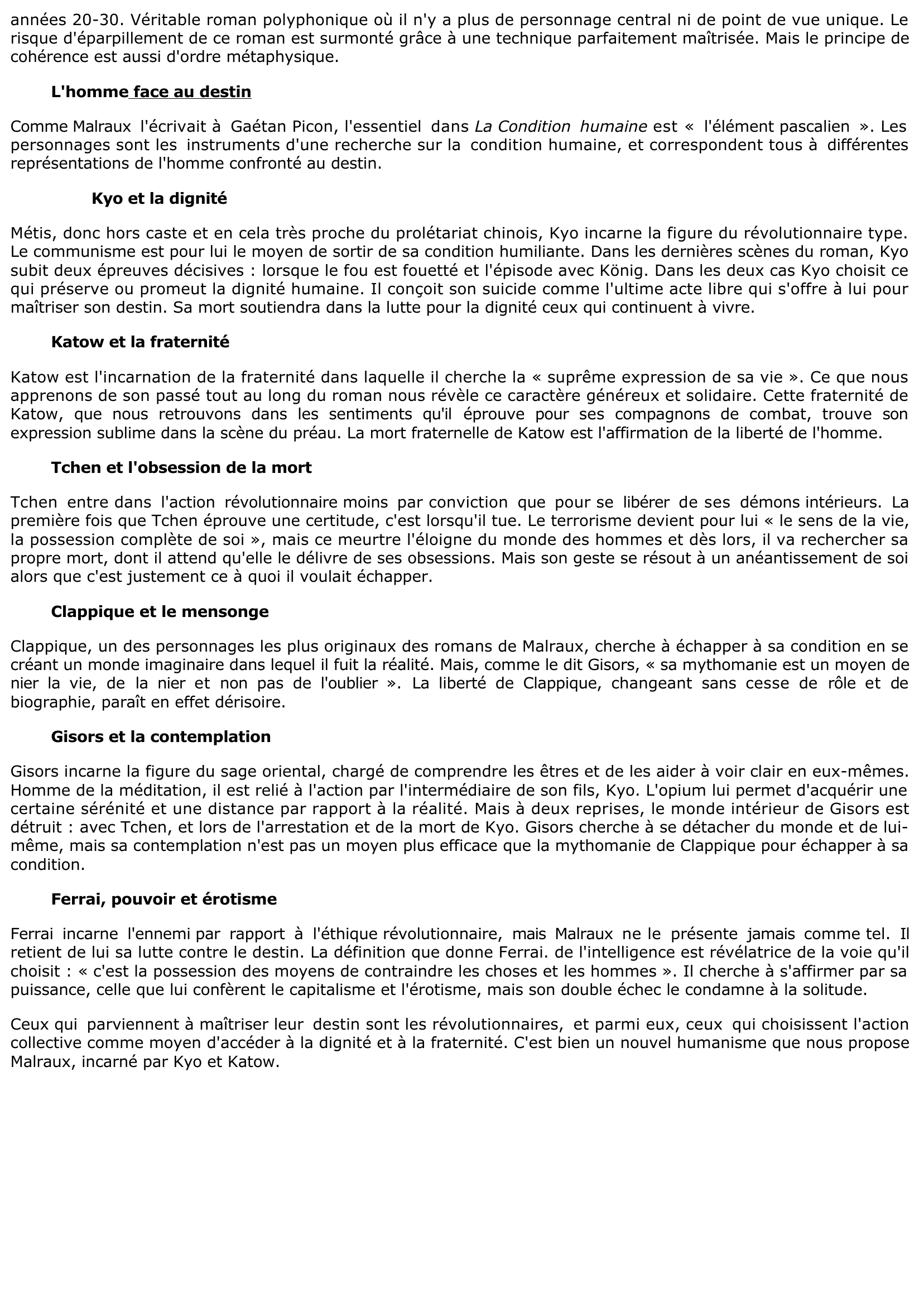 Prévisualisation du document La Condition humaine de André Malraux