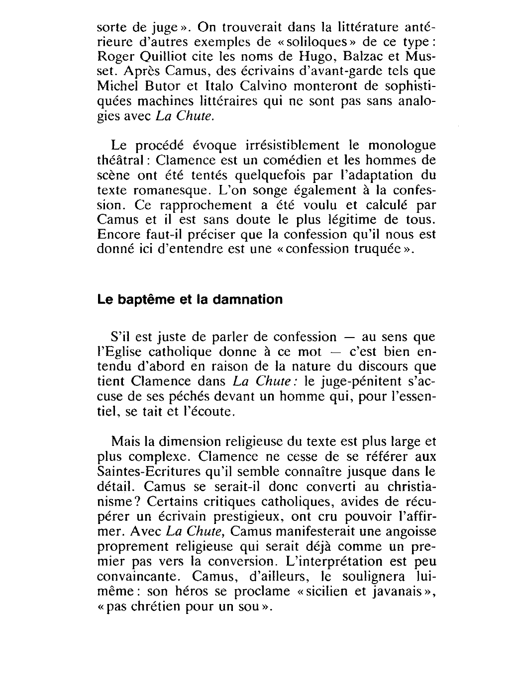 Prévisualisation du document La confession truquée - La Chute