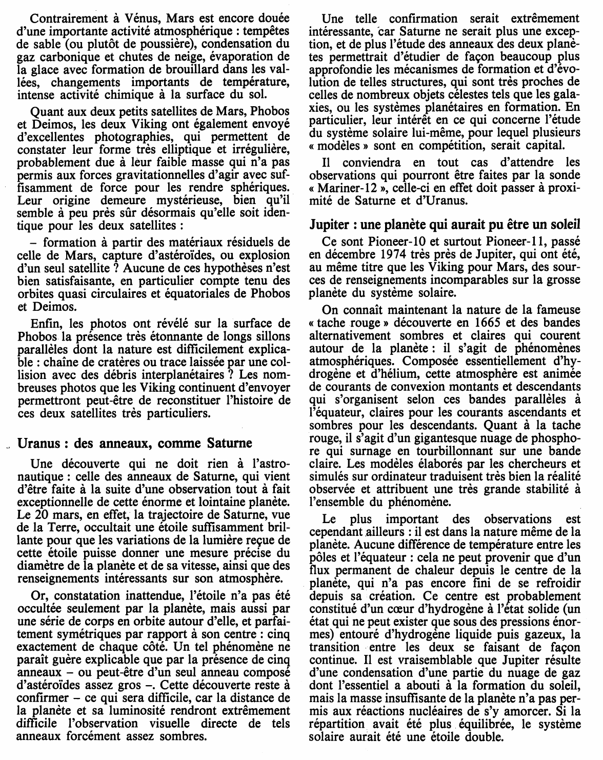 Prévisualisation du document La connaissance du système solaire progresse