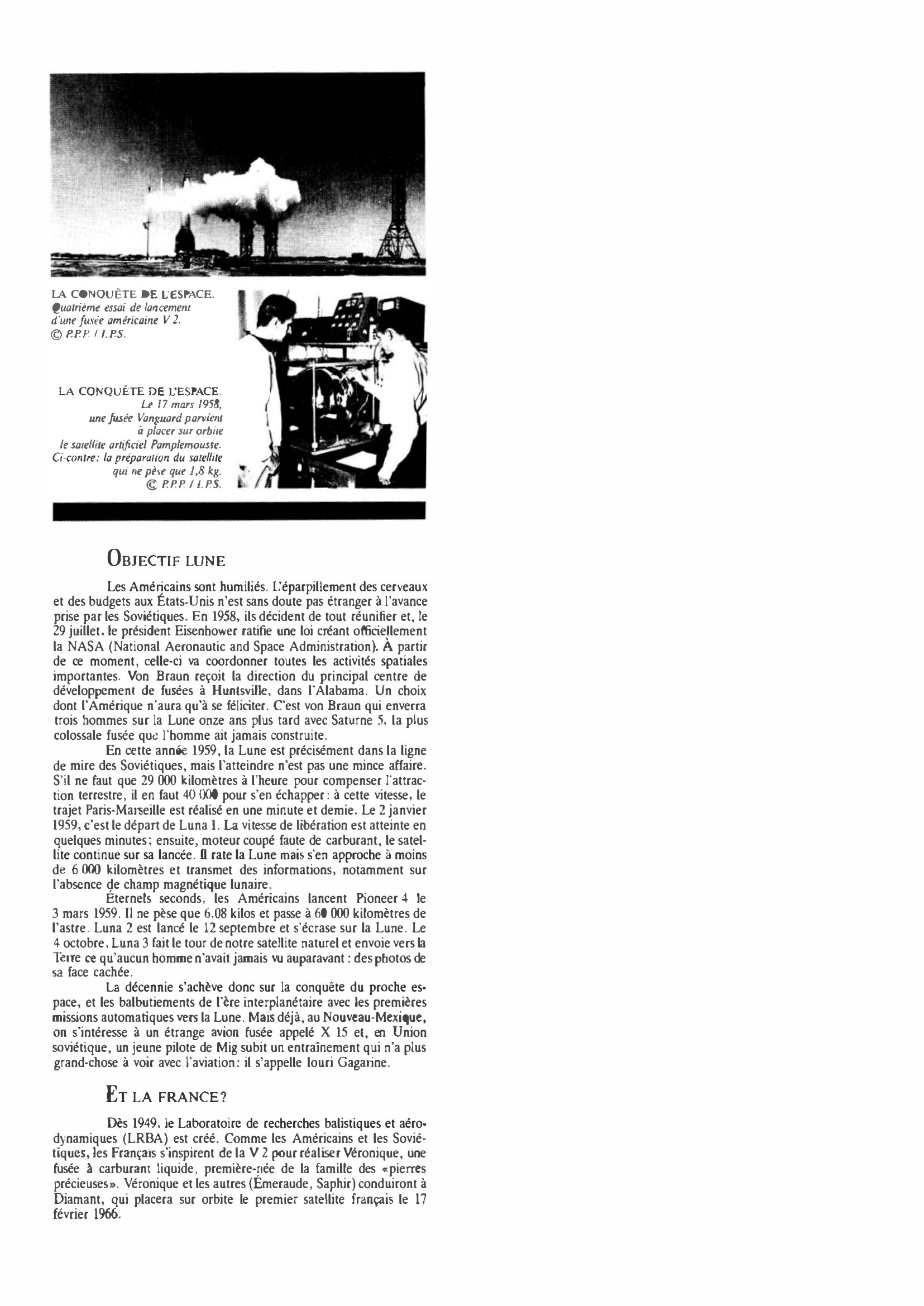 Prévisualisation du document LA CONQUÊTE DE L’ESPACE de 1950 à 1959 : Histoire