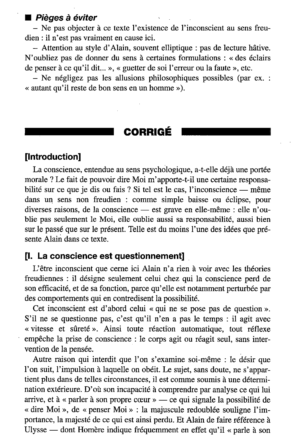Prévisualisation du document LA CONSCIENCE - Alain