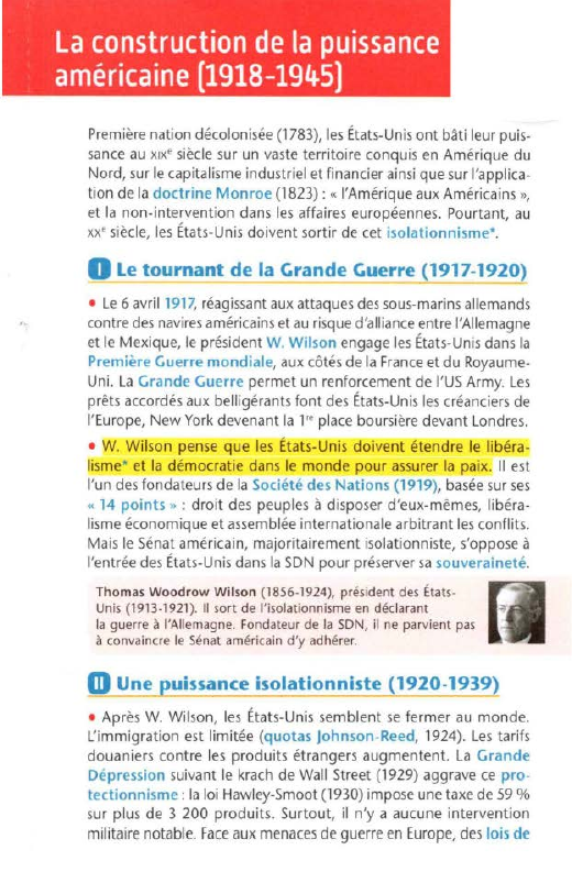 Prévisualisation du document La construction de la puissance
américaine [1918-1945)
Première nation décolonisée (1783), les États-Unis ont bâti leur puissance au x1x• siècle...