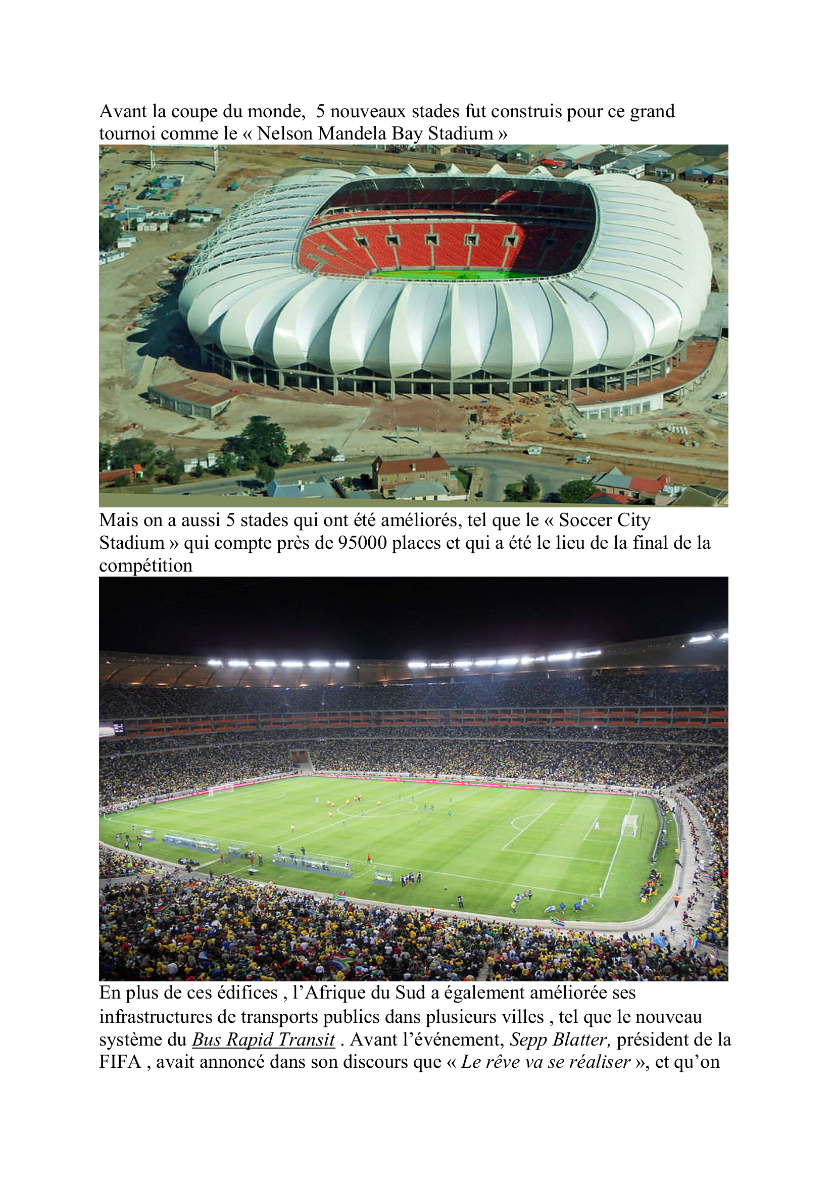 Prévisualisation du document La coupe du monde 2010 (TPE)