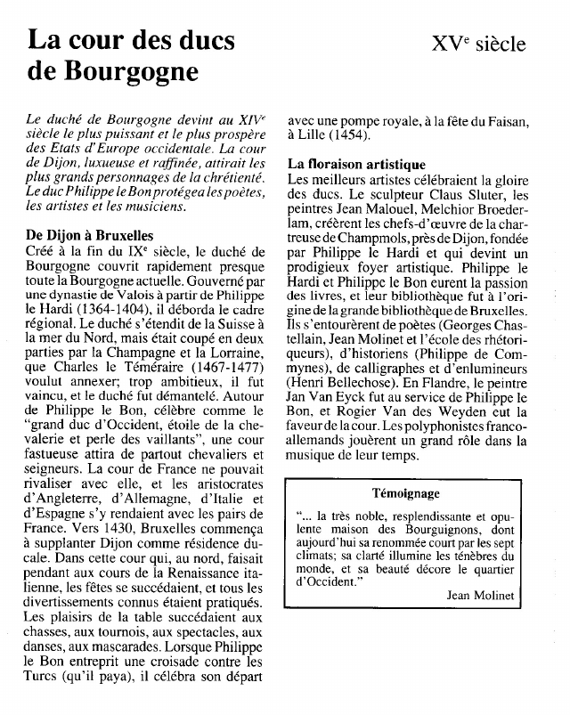 Prévisualisation du document La cour des ducs	de Bourgogne.