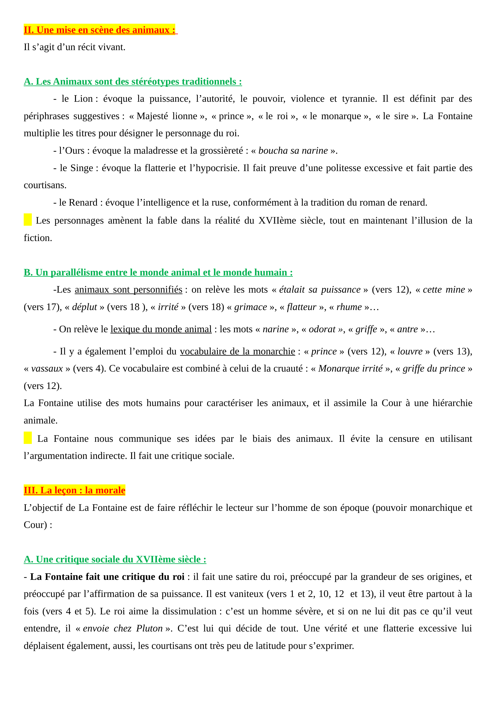 Prévisualisation du document LA COUR DU LION (La Fontaine)