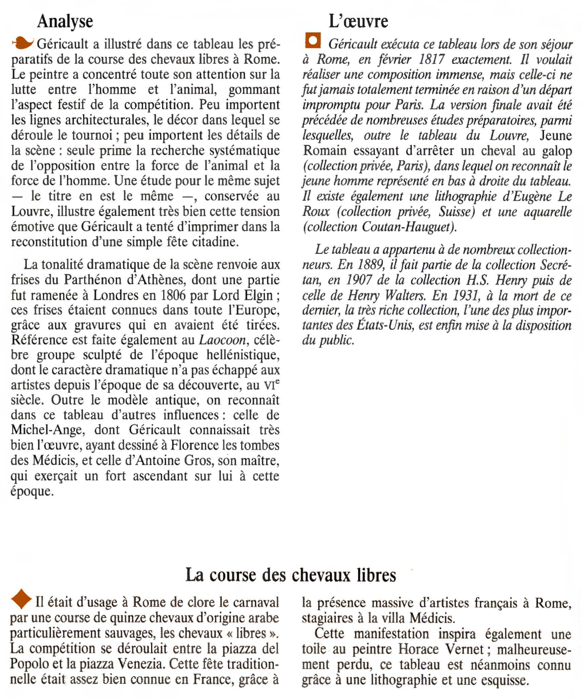 Prévisualisation du document LA COURSE DE CHEVAUX LIBRES de Théodore Géricault