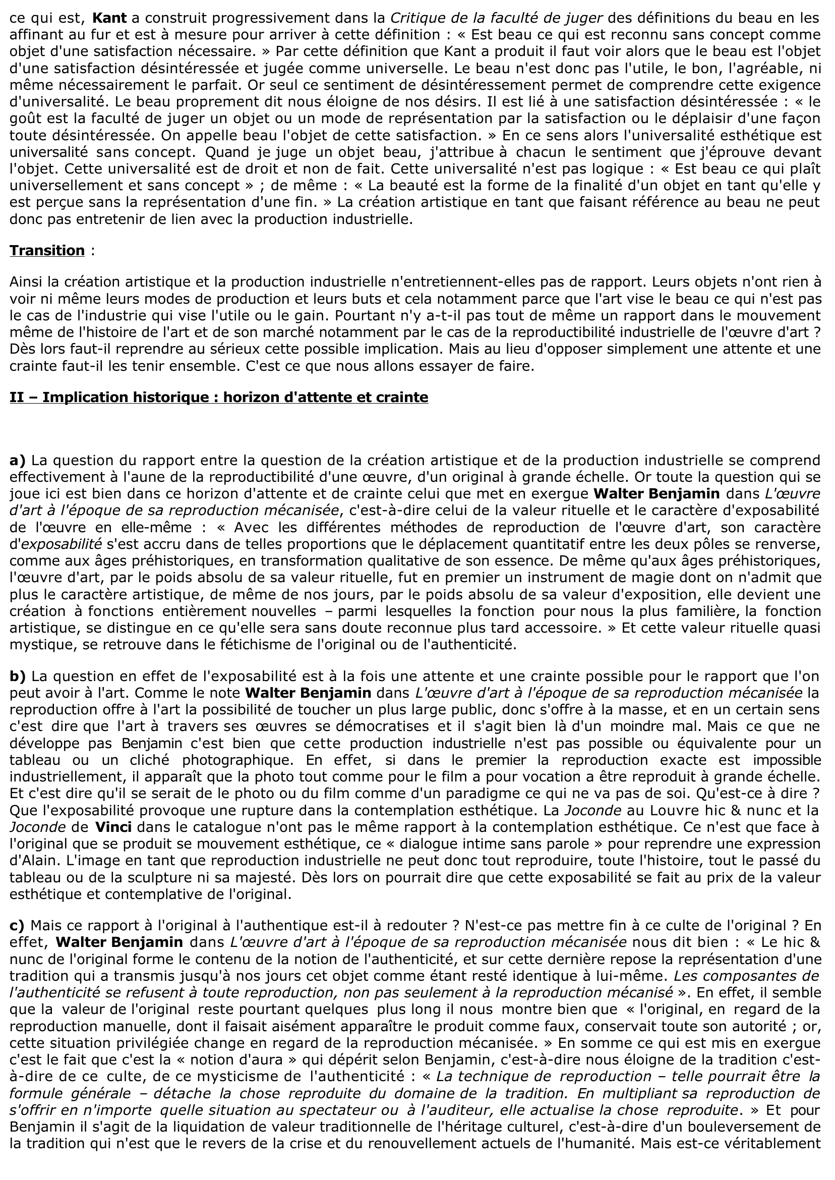 Prévisualisation du document La création artistique a-t-elle quelque chose à attendre ou à redouter de la production industrielle ?