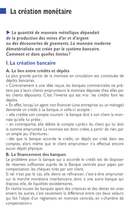 Prévisualisation du document ■

La création monétaire

► La quantité de monnaie métallique dépendait
de la production des mines d'or et d'argent
ou...