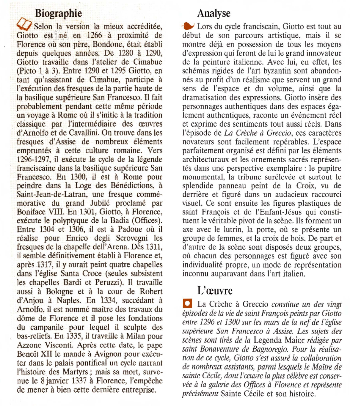 Prévisualisation du document LA CRÈCHE À GRECCIO DE Giotto
