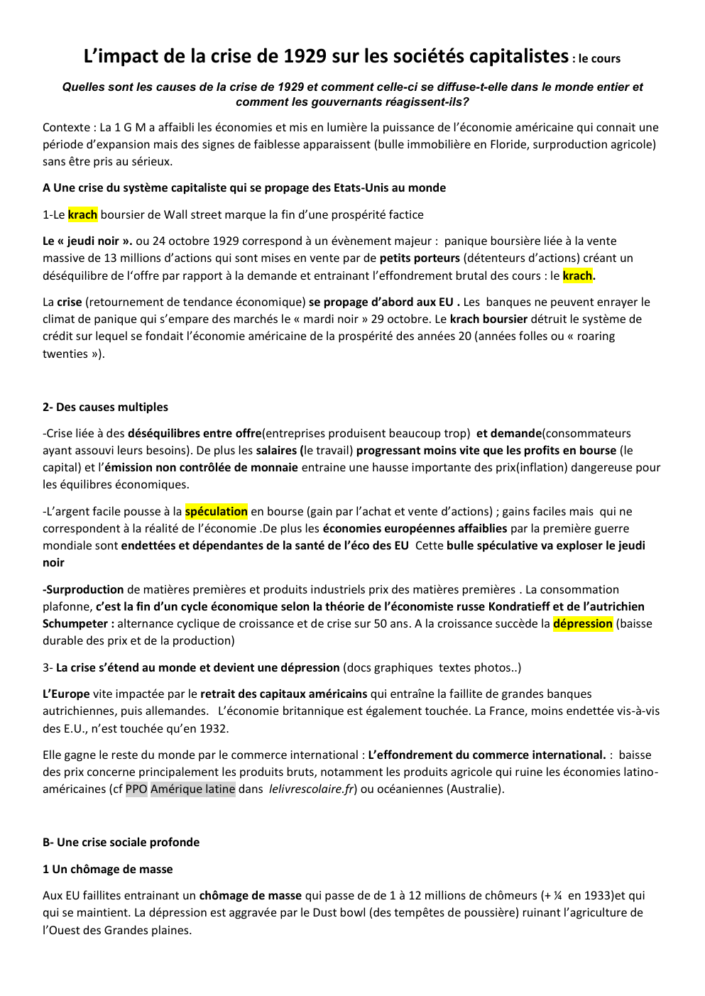 Prévisualisation du document la crise de 1929