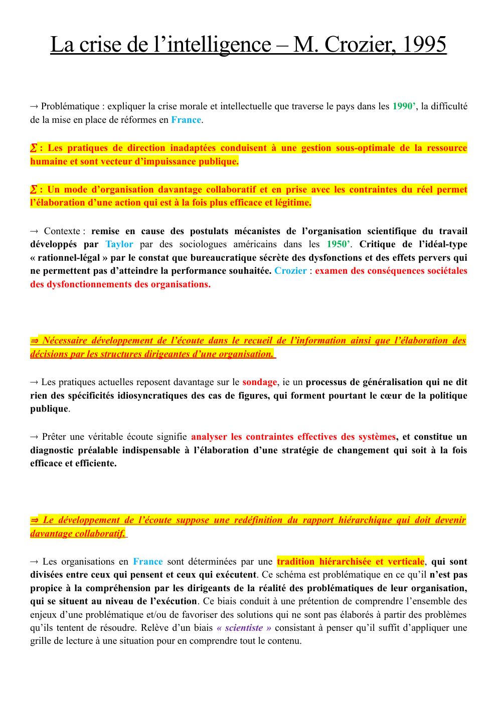 Prévisualisation du document La crise de l'intelligence - M. Crozier