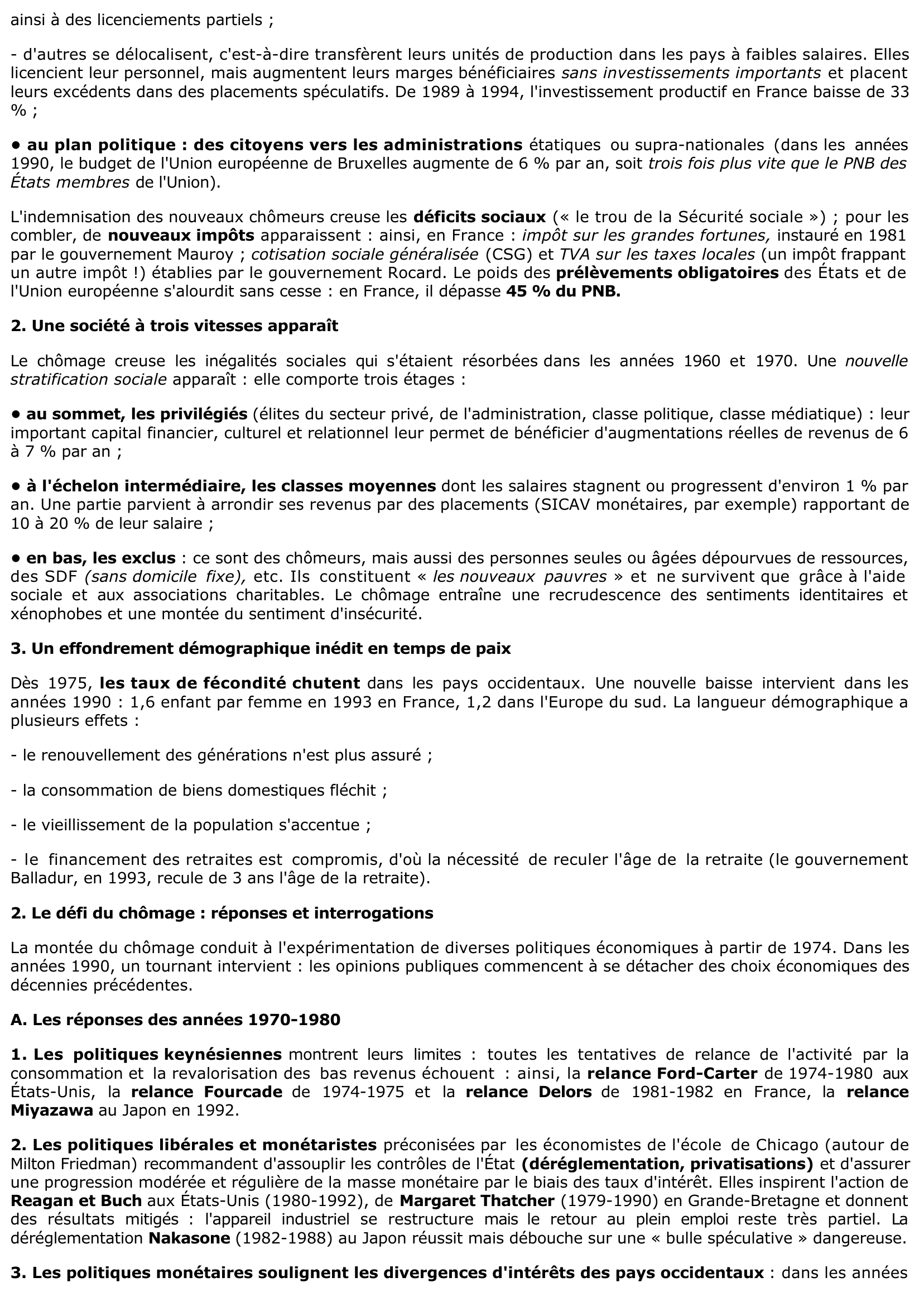 Prévisualisation du document La crise des deux dernières décennies dans le monde occidental : aspects économiques et sociaux ?