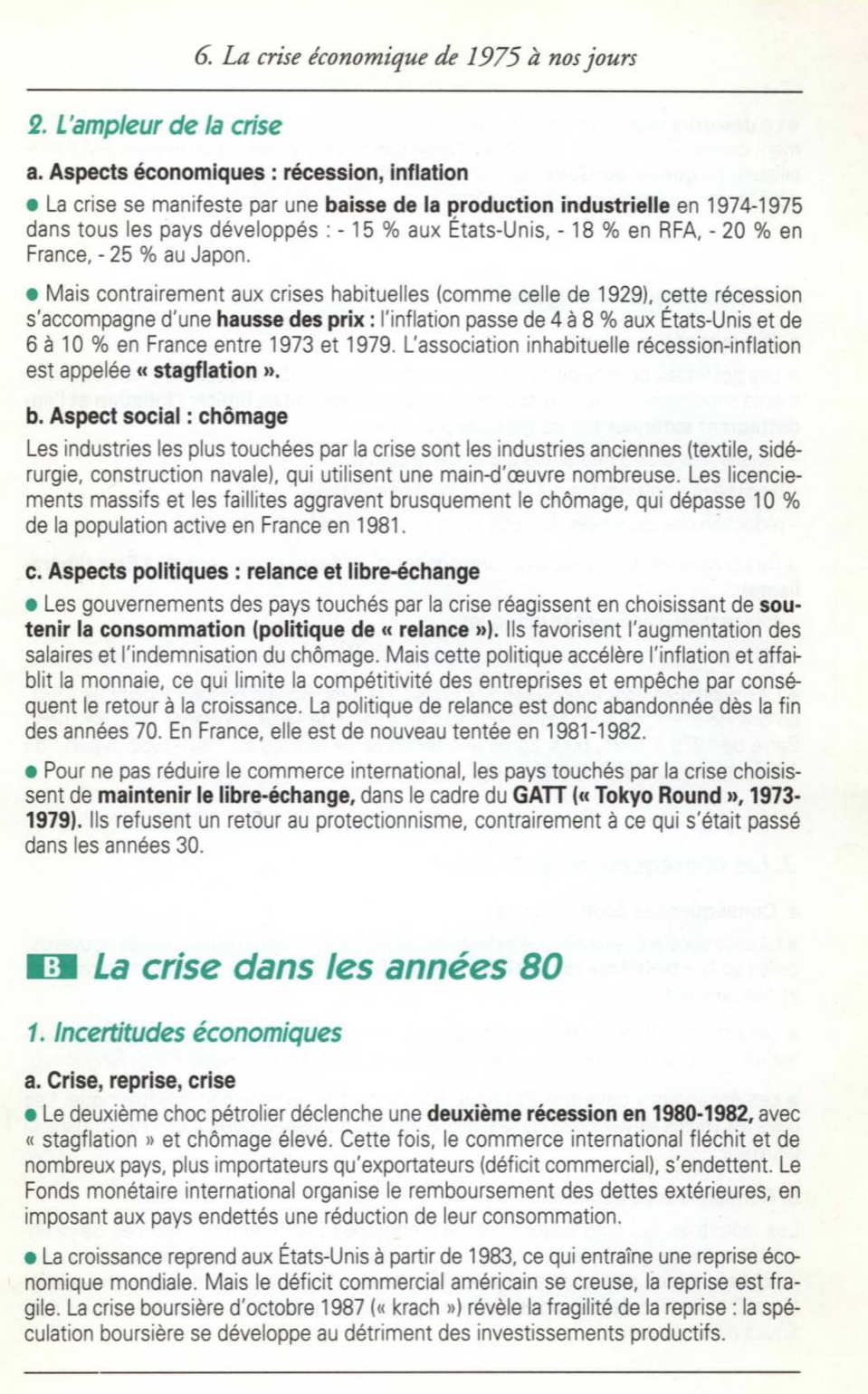 Prévisualisation du document LA CRISE ÉCONOMIQUE DE 1975 À NOS JOURS