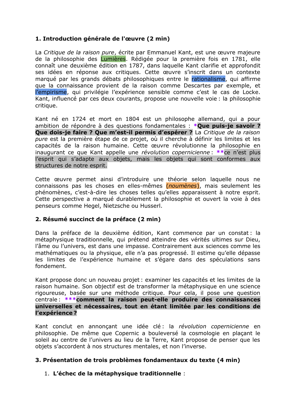 Prévisualisation du document La Critique de la raison pure, écrite par Emmanuel Kant