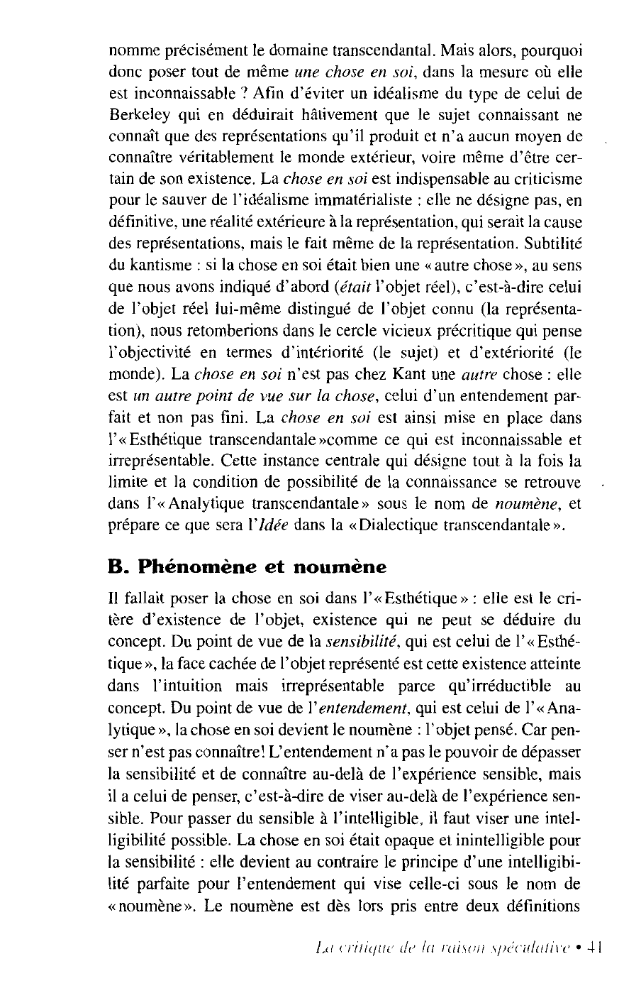 Prévisualisation du document LA CRITIQUE DE LA RAISON PURE : LES LIMITES DE LA CONNAISSANCE