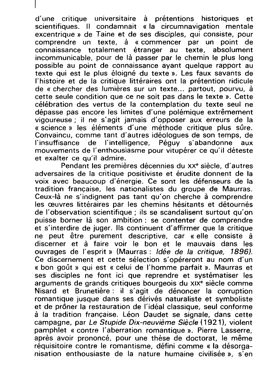 Prévisualisation du document LA CRITIQUE LITTÉRAIRE DE 1914 A 1975 (HISTOIRE LITTÉRAIRE)
