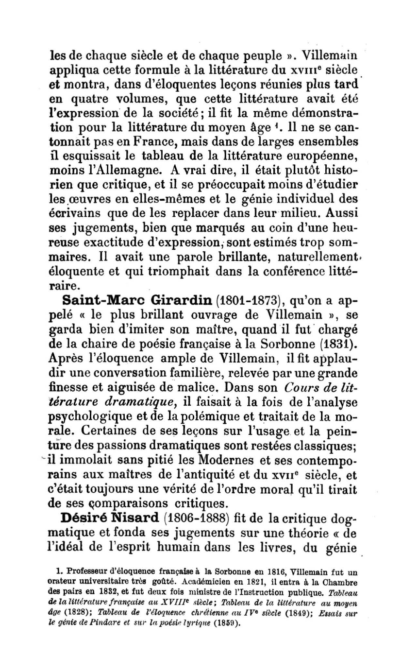 Prévisualisation du document LA CRITIQUE LITTÉRAIRE, LA PHILOSOPHIE, L'ÉLOQUENCE AU XIXe SIÈCLE