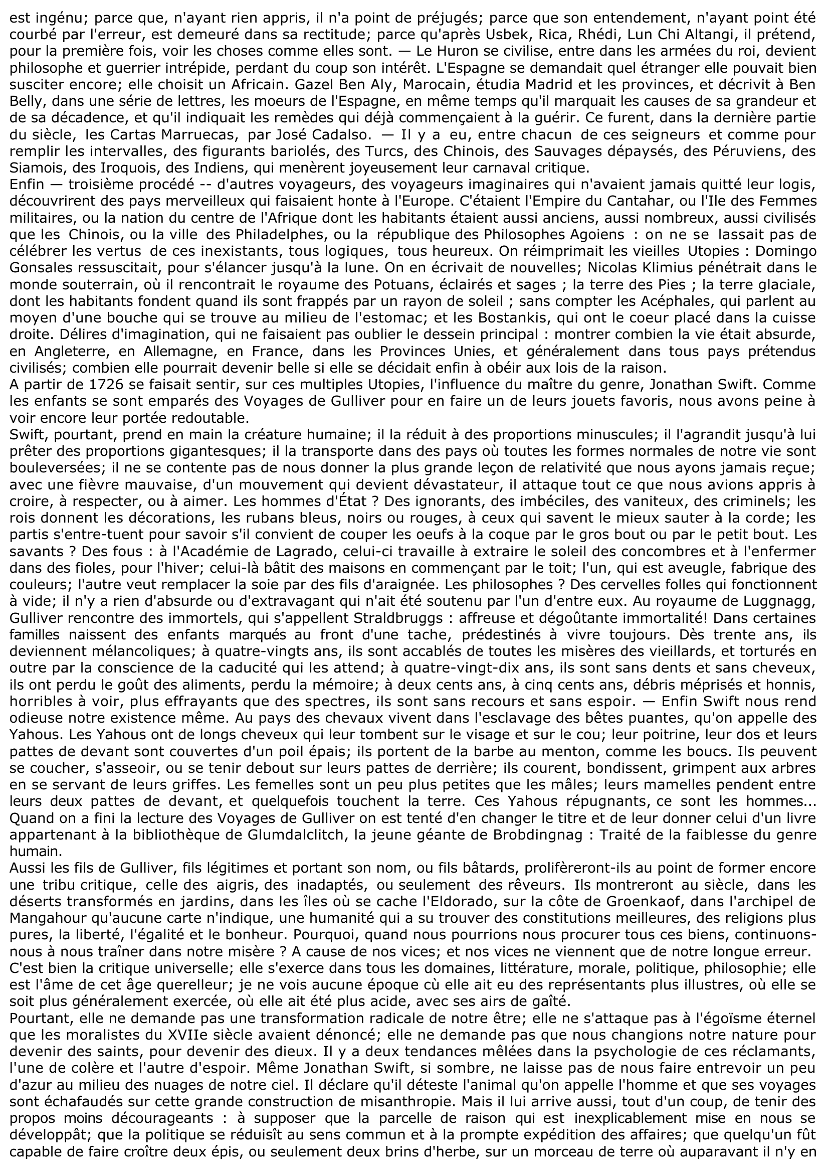 Prévisualisation du document LA CRITIQUE UNIVERSELLE AU XVIIIe siècle