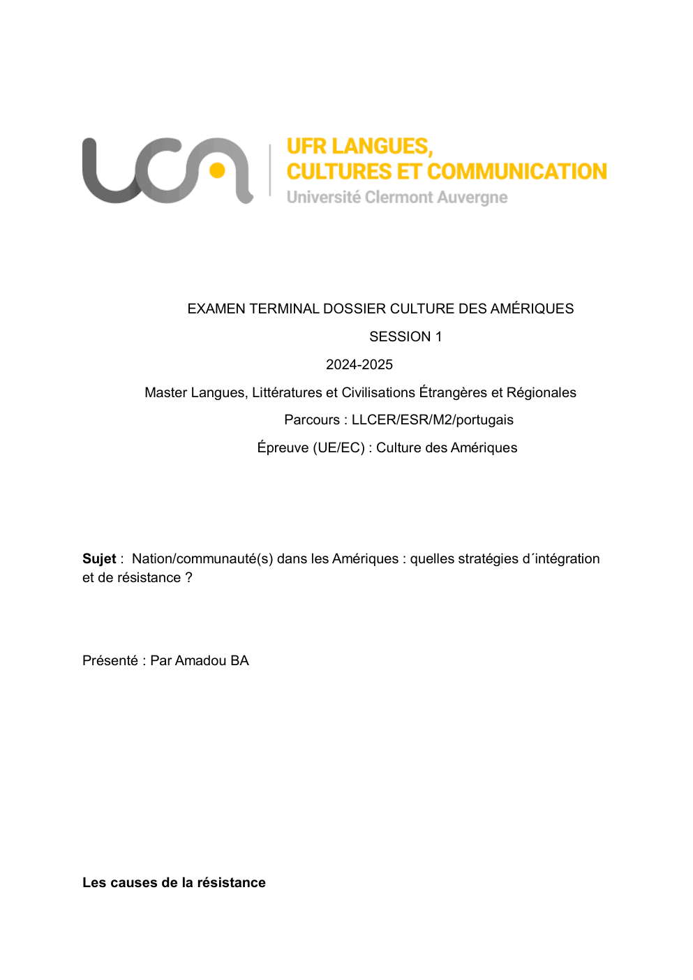 Prévisualisation du document La culture des Amériques